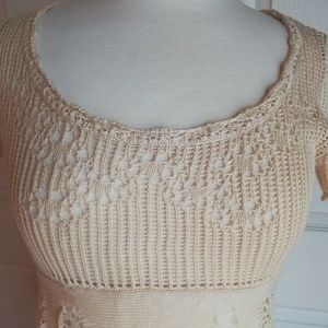 Gorgeous Urban Outfitters cream knit detail dress